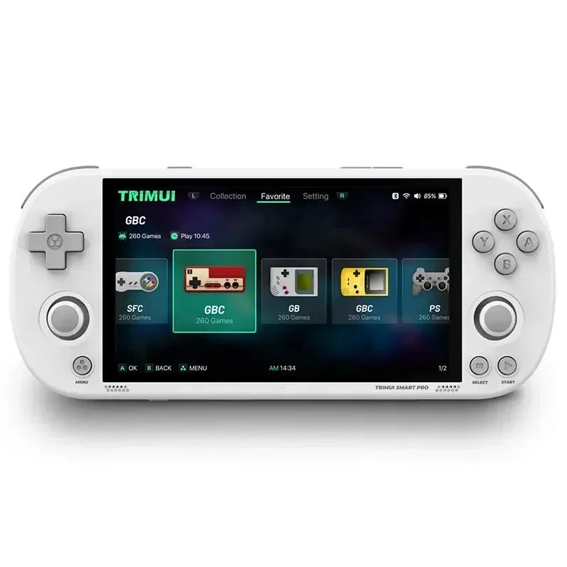 Trimui Smart Pro Vintage Handheld Game Console Wireless Handheld Gamer Console Retro Arcade 4.96 Inch HD IPS Screen Game Console