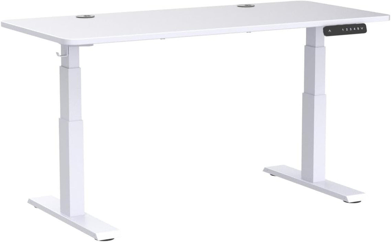 Elite K Series 60" X 27" Electric Height Adjustable Standing Desk with LED Memory Controller White