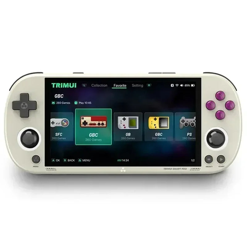 Trimui Smart Pro Vintage Handheld Game Console Wireless Handheld Gamer Console Retro Arcade 4.96 Inch HD IPS Screen Game Console