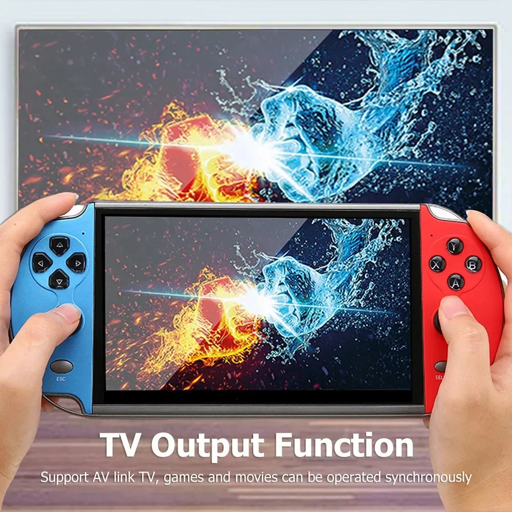 X7 Handheld Game Console 4.3-Inch Screen Game Console Built in 10000+ Games Rechargeable Video Game Console for Kids Men Women